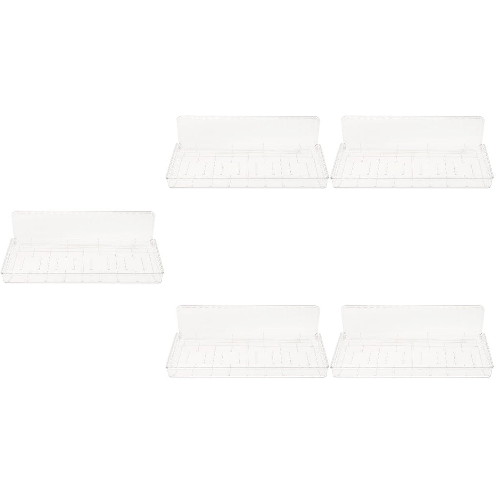 unbranded 5pcs Wall Mount Organizer Clear Wall Shelf Cosmetic Storage Shelf Plastic Floating Shelf