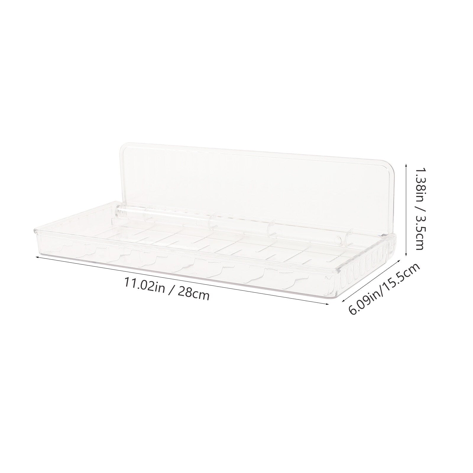unbranded 5pcs Wall Mount Organizer Clear Wall Shelf Cosmetic Storage Shelf Plastic Floating Shelf
