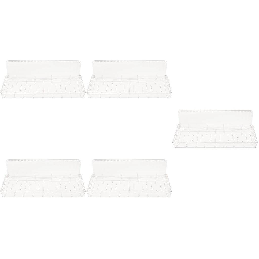 unbranded 5pcs Wall Mount Organizer Clear Wall Shelf Cosmetic Storage Shelf Plastic Floating Shelf