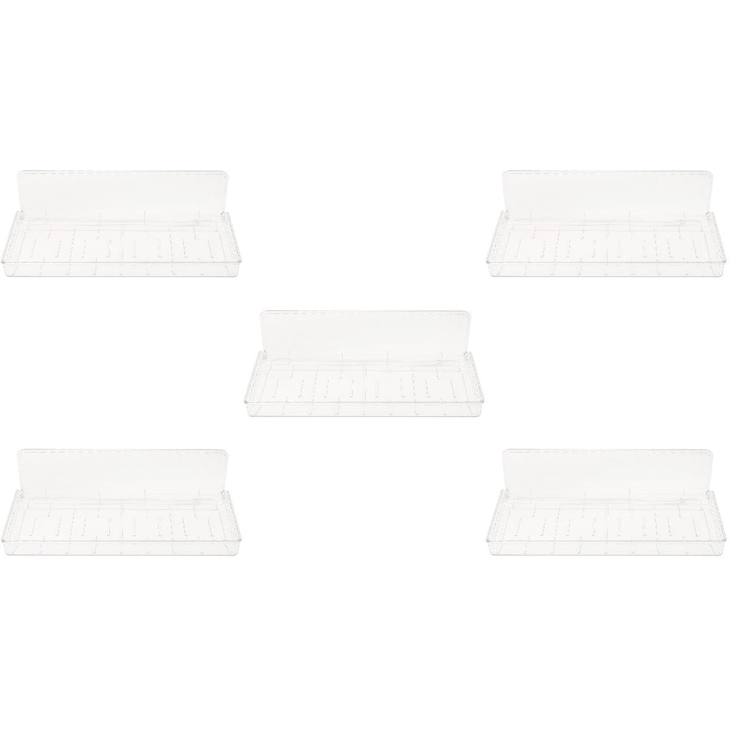 unbranded 5pcs Wall Mount Organizer Clear Wall Shelf Cosmetic Storage Shelf Plastic Floating Shelf