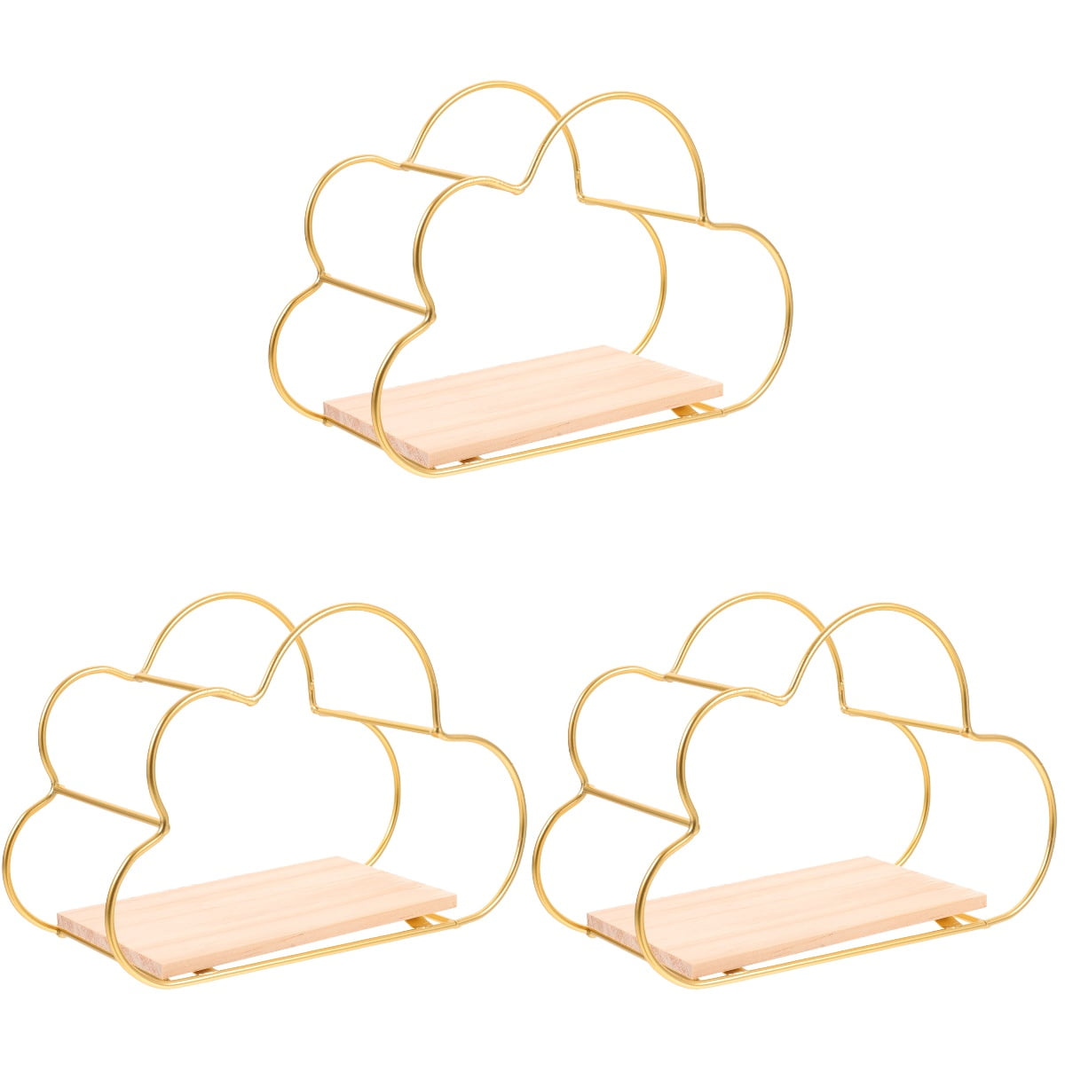 3 Pieces Wall Shelf Floating Rack Home Storage Shelving