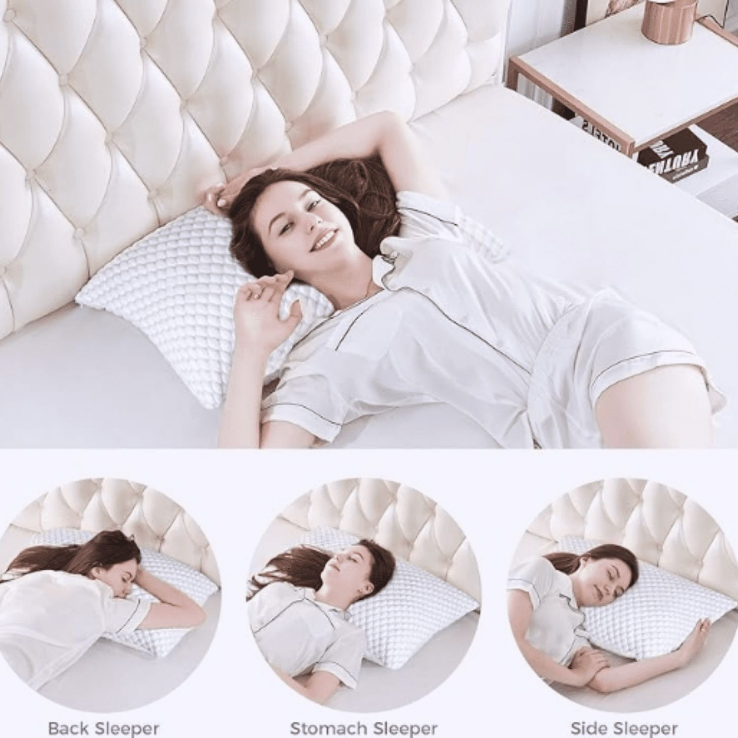 Shredded Memory Foam Pillows Queen Size Set of 2, Cooling Pillows for S ping 2 Pack, Adjustable Loft Bed Firm or Soft Pillows for Side, Back, Stomach, Hot S pers (20"x 30")