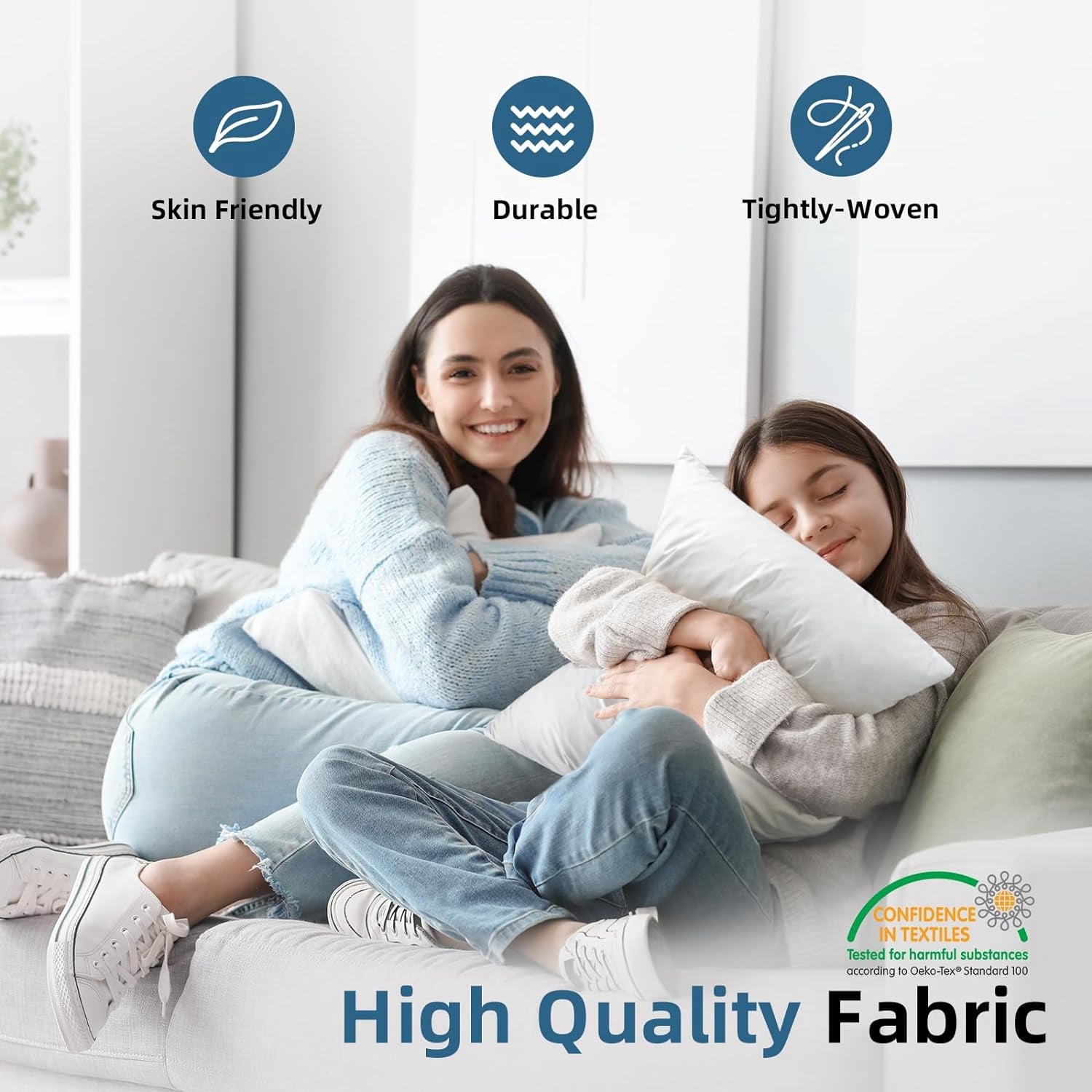 Down  Throw Pillow Inserts 14x22 Set of 2 Firm Large  Pillows for Bed Decorative Couch Soft Pillows for Sleeping Indoor White  Pillow Sofa Travel