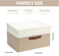 8 Pack Decorative Storage Bins Containers Fabric Bins with Lids Storage Baskets Bulk for Shelves Drawers, Desktop, Closet, Playroom, Classroom, Office, Bedroom
