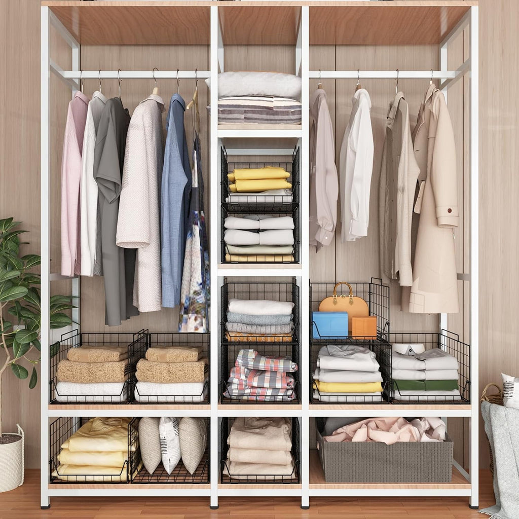 Stackable Closet Organizers and Storage Bins 4 Pack