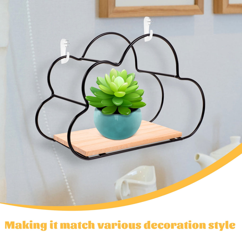 Set of 3 Wall Shelf Serve Lid Home Decor Bookshelves Pots Trifle Baby Child Black