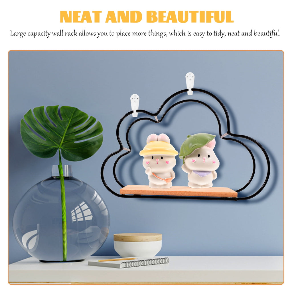 Set of 3 Wall Shelf Serve Lid Home Decor Bookshelves Pots Trifle Baby Child Black