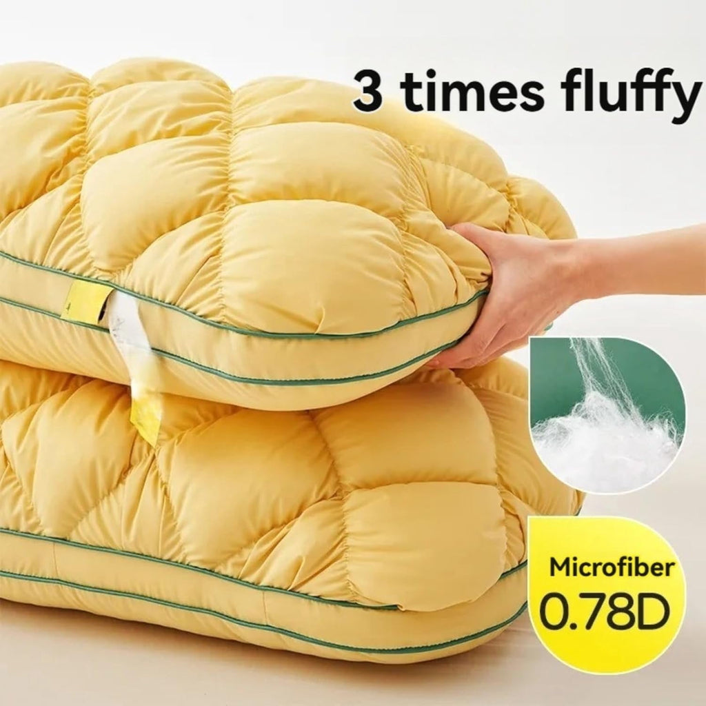 Pineapple Pillow, Pineapple Cloud-Like Pillow, Plush and Fluffy Sleeping Cushion, Balanced Softness and Support, for Back and Side Sleepers