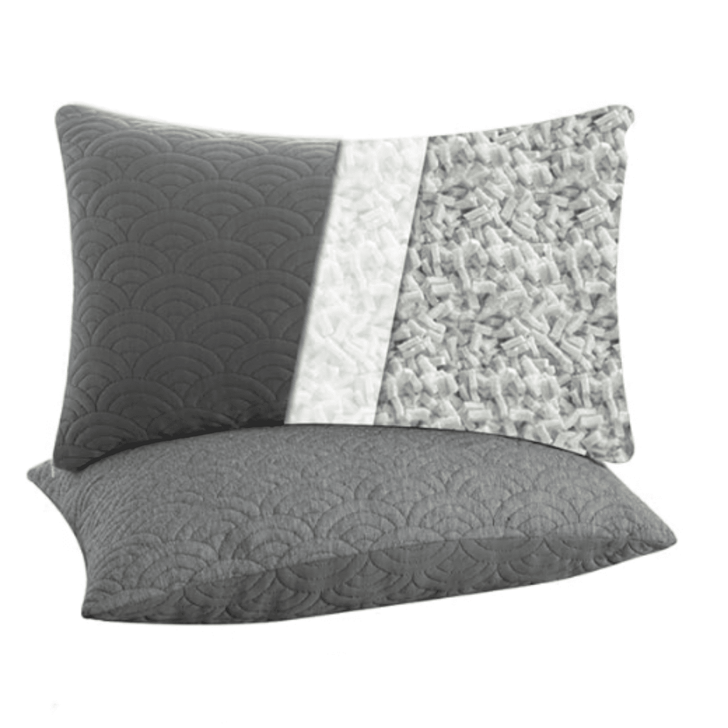 Memory Foam Pillows Standard Size Set of 2 Adjustable Cool Pillow for Side Back Stomach S pers Luxury with Washable Cover