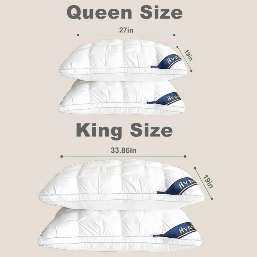 5-star Hotel Luxury Style Pillows, Deep Sleep Neck Support Pillows, Hypoallergenic Polyester Fiber Cover, Super Comfortable for All Seasons,  Back, Stomach or Side Sleepers