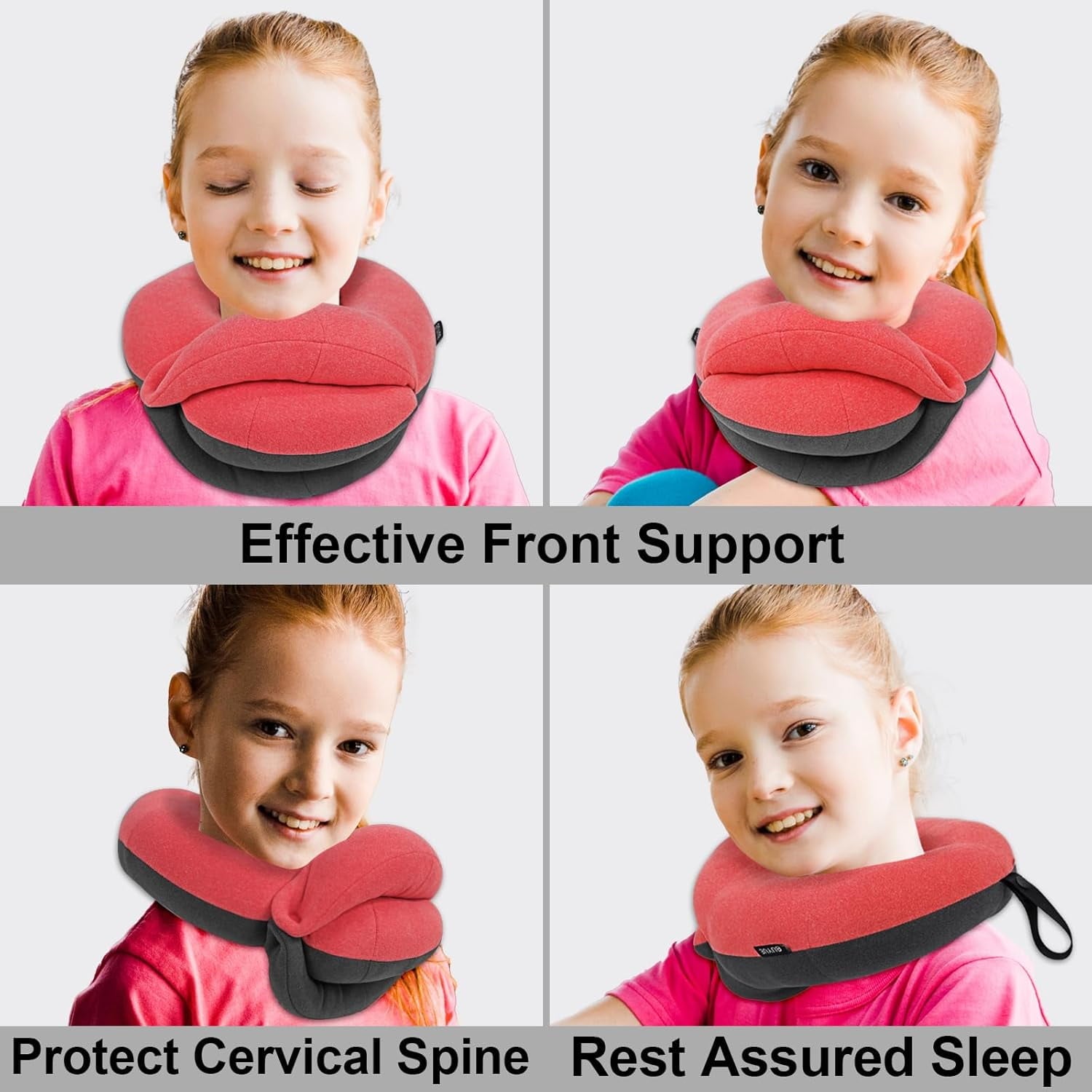 Airplane Travel Neck Pillow With 360° Head Support, Includes Eye Mask Earplugs Carrying Bag, Ideal For Long Flight Sleep