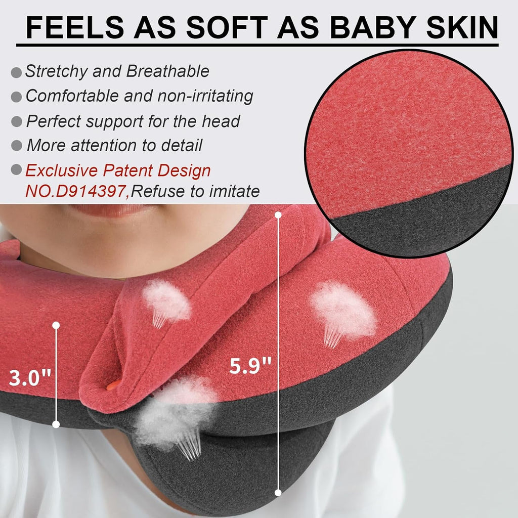 Airplane Travel Neck Pillow With 360° Head Support, Includes Eye Mask Earplugs Carrying Bag, Ideal For Long Flight Sleep