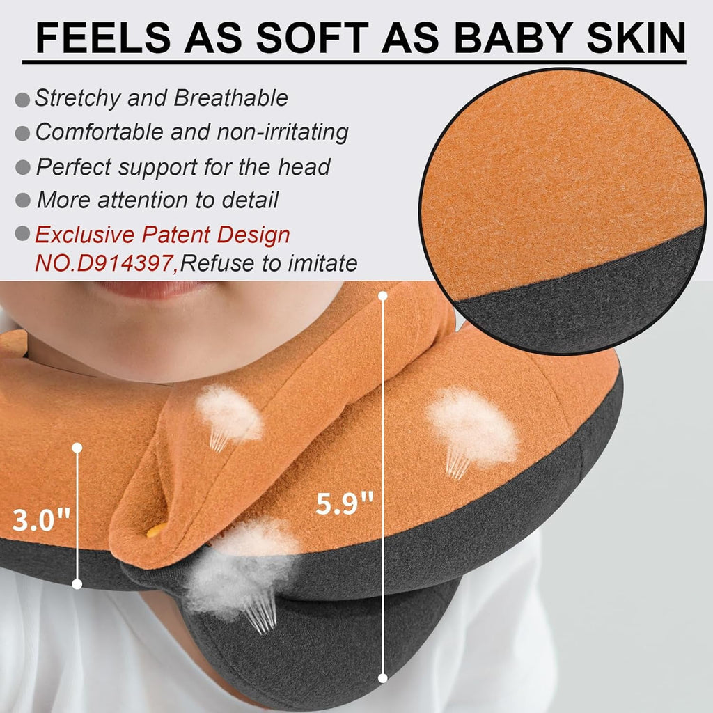 Airplane Travel Neck Pillow With 360° Head Support, Includes Eye Mask Earplugs Carrying Bag, Ideal For Long Flight Sleep