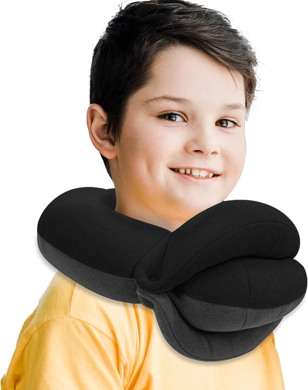 Airplane Travel Neck Pillow With 360° Head Support, Includes Eye Mask Earplugs Carrying Bag, Ideal For Long Flight Sleep