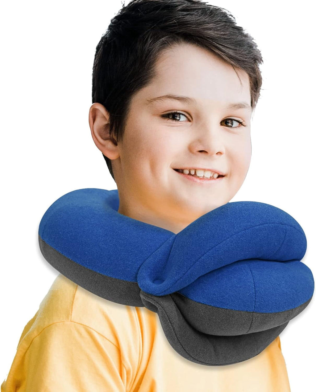 Airplane Travel Neck Pillow With 360° Head Support, Includes Eye Mask Earplugs Carrying Bag, Ideal For Long Flight Sleep