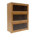 3-Tier Bamboo Acrylic Storage Cabinet 176.36 lbs Capacity - Modern Deck Mounted Organizer for Kitchen &amp; Bedroom
