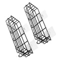 3 Pieces Rack with Hook Bedroom Storage Shelf Miss 28x10.5cm Black