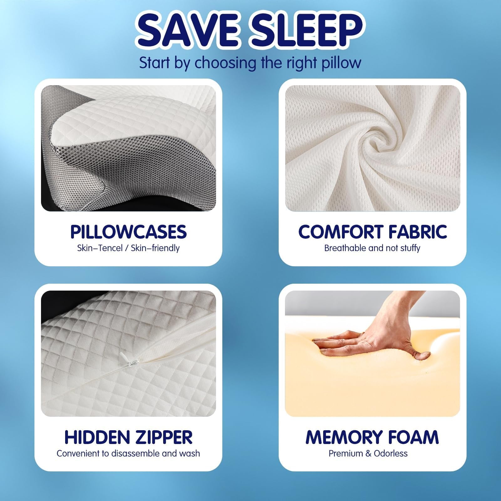 Airway Pro Sleep Apnea Pillow, Airway Pro Cervical Pillow, Neck-Elevation Designtm, Pillows for Neck Pain Relief, Neck Support Pillows for Sleeping, For Back, Side, Or Stomach Sleeping (Black)