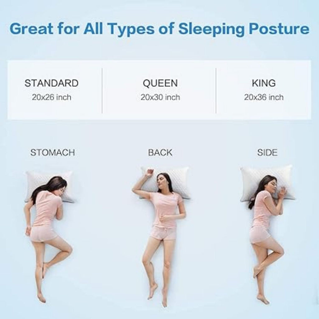 Shredded Memory Foam Pillows for ,Bed Pillows Queen Size Set of 2 Pack Cooling Adjustable,Good for Side and Back S per with Washable Removable Cover