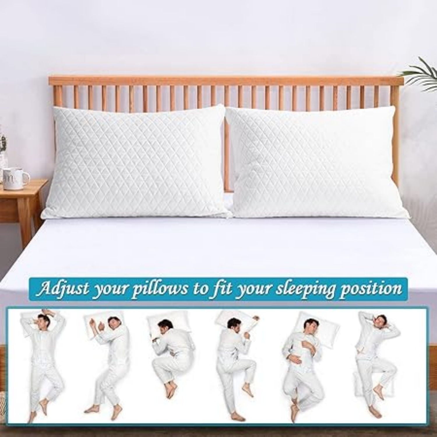 Shredded Memory Foam Pillows for ,Bed Pillows Queen Size Set of 2 Pack Cooling Adjustable,Good for Side and Back S per with Washable Removable Cover